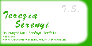 terezia serenyi business card
