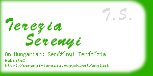 terezia serenyi business card